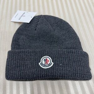 Moncler Dark Gray Knit Beanie